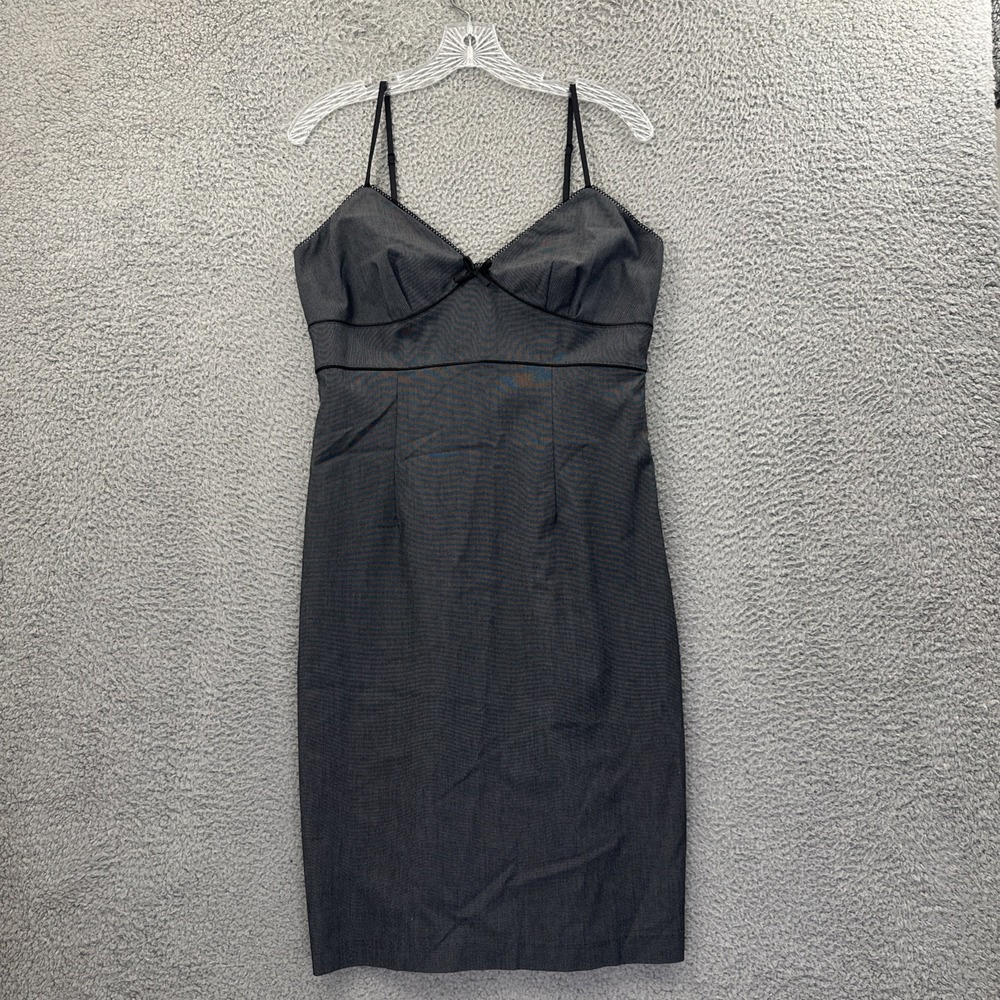 NWT Y2K Express‎ Pencil Dress Gray Dark Sultry Coquette 90s Feminine Women's 12